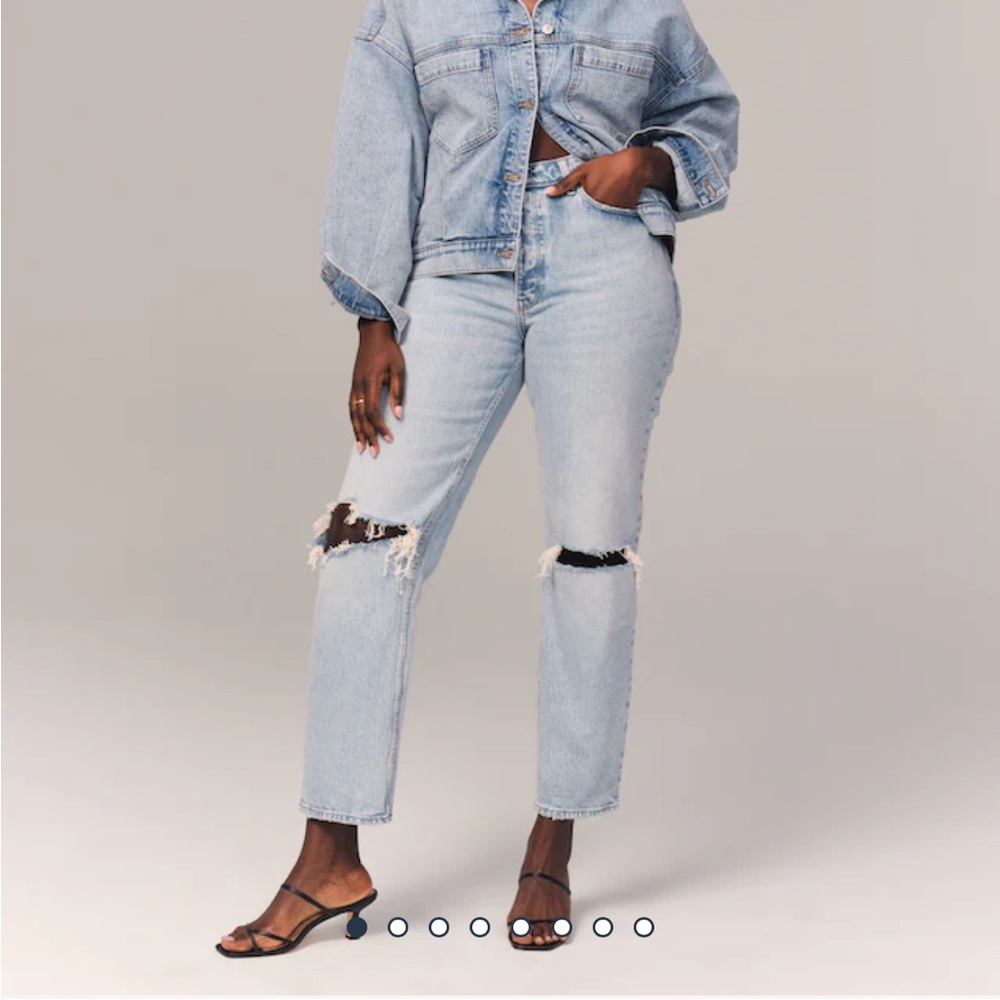 Abercrombie & Fitch Curve Love High Rise Dad Jean